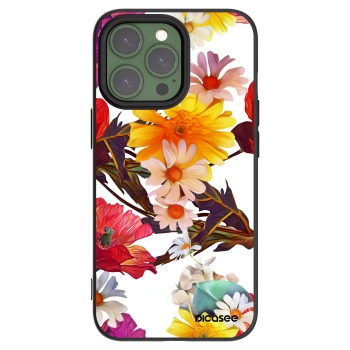 Picasee silikonowe czarne etui na Apple iPhone 13 Pro - Meadow