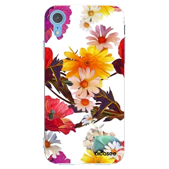 Picasee silikonowe przeźroczyste etui na Apple iPhone XR - Meadow