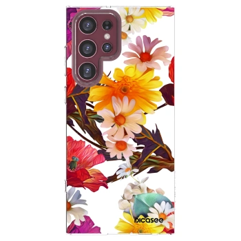Picasee silikonowe przeźroczyste etui na Samsung Galaxy S22 Ultra 5G - Meadow