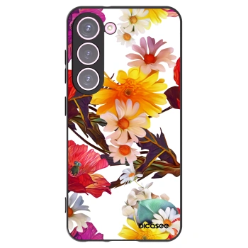 Picasee silikonowe czarne etui na Samsung Galaxy S23 5G - Meadow