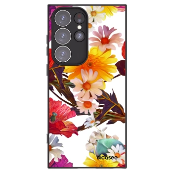 Picasee silikonowe czarne etui na Samsung Galaxy S23 Ultra 5G - Meadow