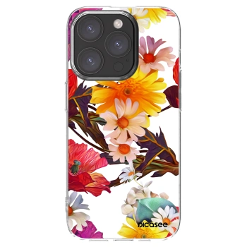 Picasee silikonowe przeźroczyste etui na Apple iPhone 15 Pro - Meadow