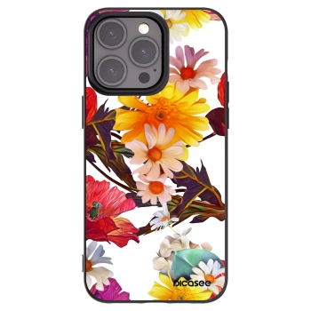 Picasee silikonowe czarne etui na Apple iPhone 15 Pro Max - Meadow
