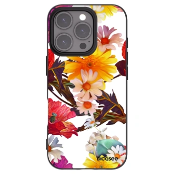 Picasee silikonowe czarne etui na Apple iPhone 16 Pro - Meadow