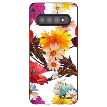 Picasee silikonowe czarne etui na Samsung Galaxy S10 G973 - Meadow
