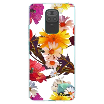 Picasee silikonowe czarne etui na Xiaomi Redmi Note 9 - Meadow