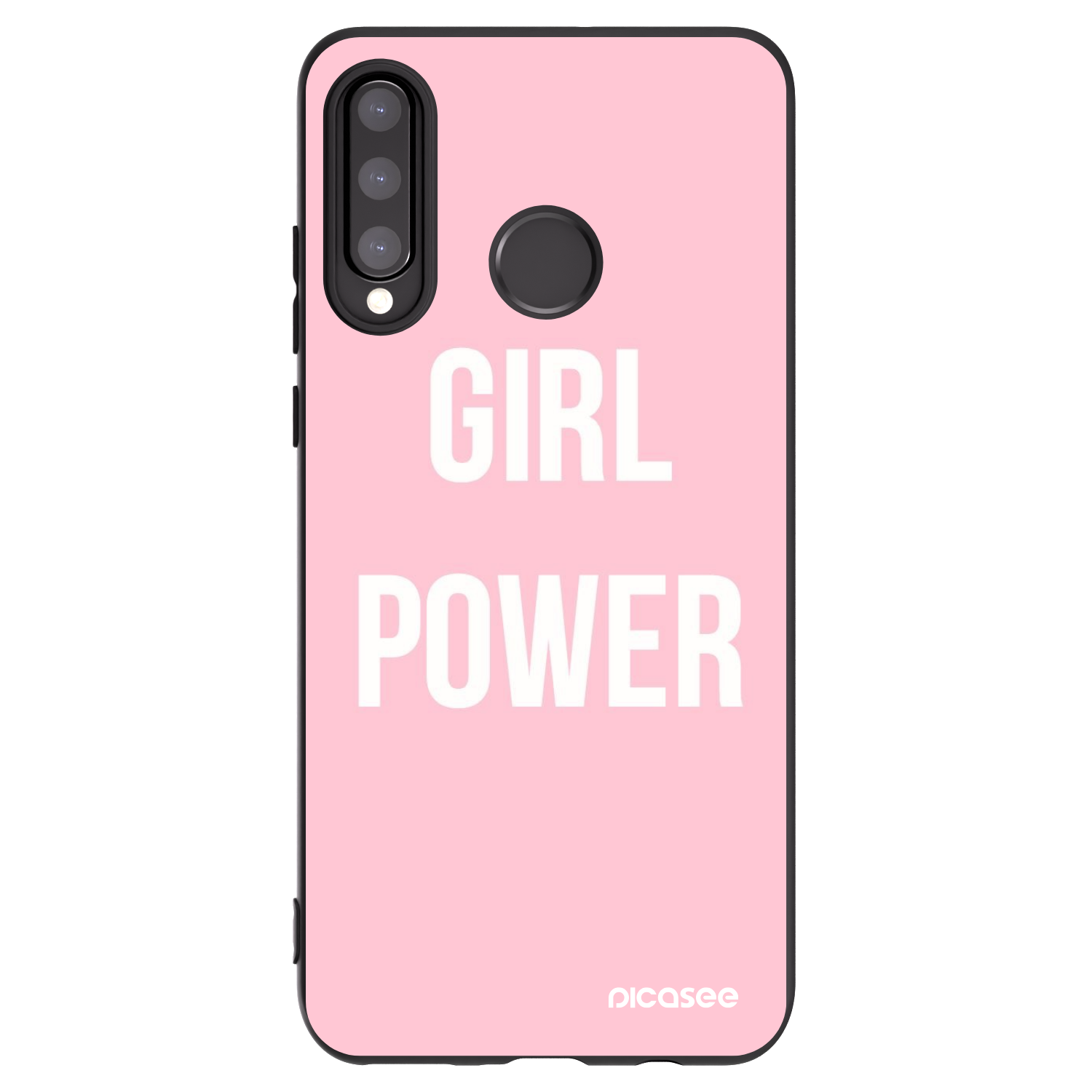 Picasee silikonowe czarne etui na Huawei P30 Lite - Girl power