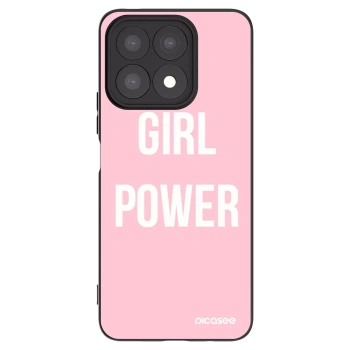 Picasee silikonowe czarne etui na Honor X8a - Girl power