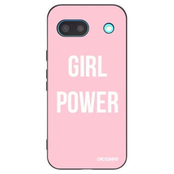 Picasee silikonowe czarne etui na Google Pixel 8a - Girl power