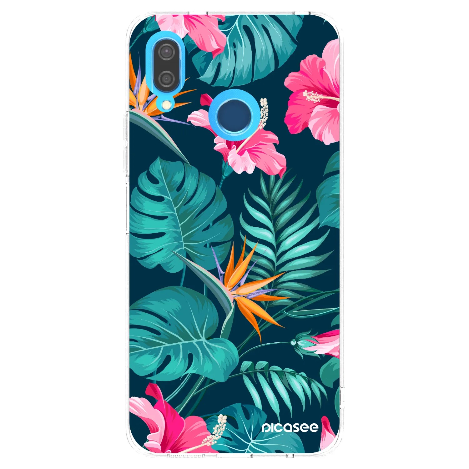 Picasee silikonowe przeźroczyste etui na Huawei P20 Lite - Pink Monstera
