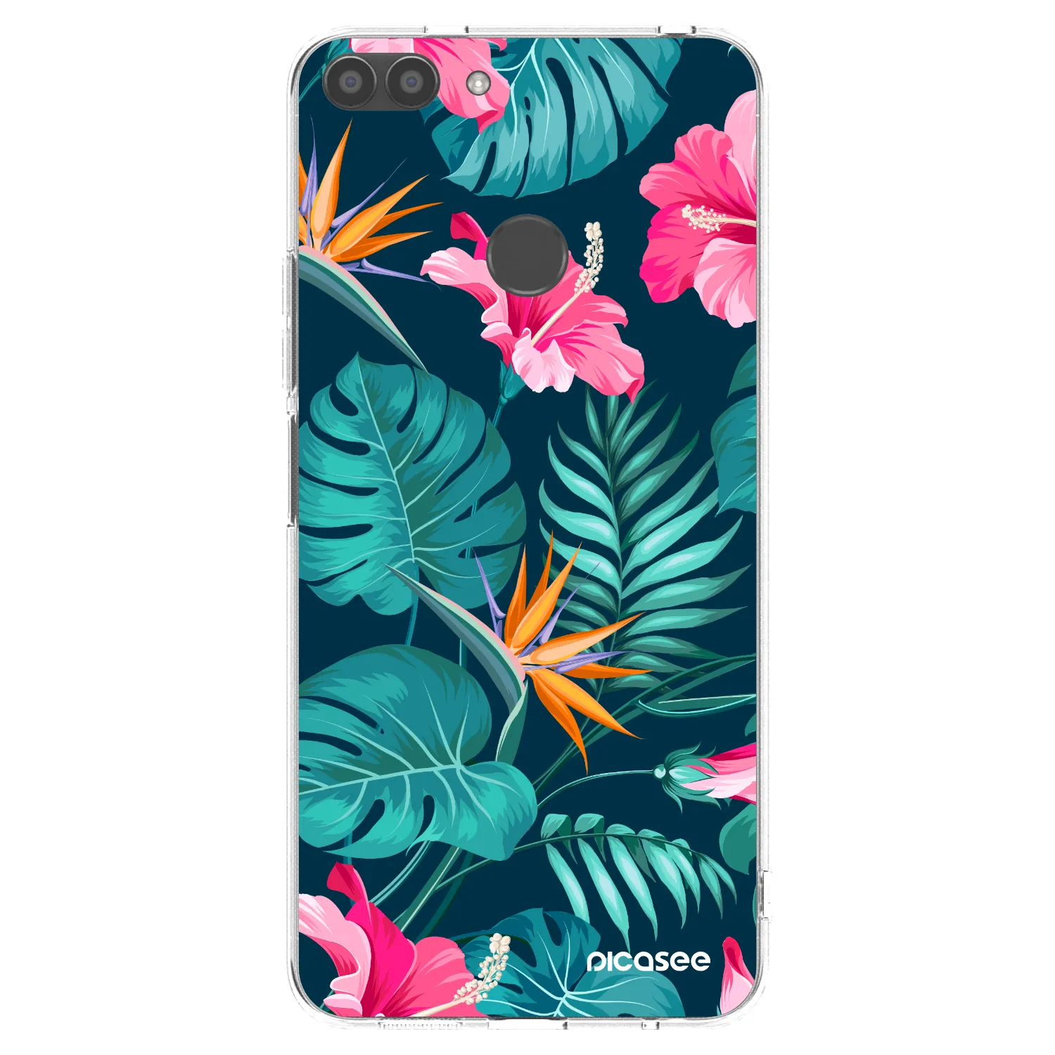 Picasee silikonowe przeźroczyste etui na Huawei P Smart - Pink Monstera