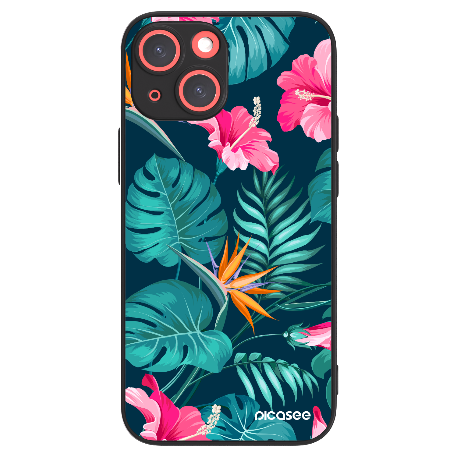 Picasee ULTIMATE CASE MagSafe pro Apple iPhone 13 mini - Pink Monstera