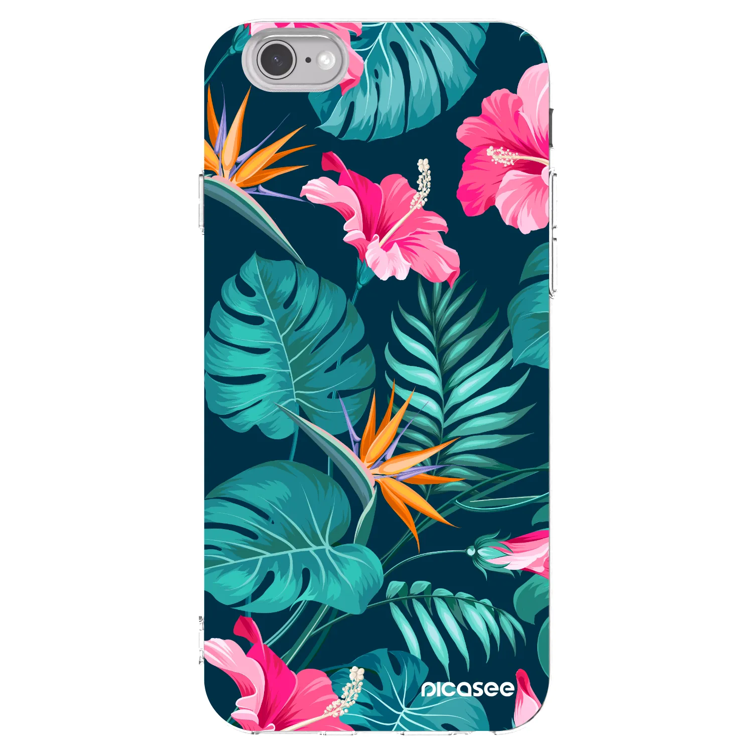 Picasee silikonowe przeźroczyste etui na Apple iPhone 6/6S - Pink Monstera