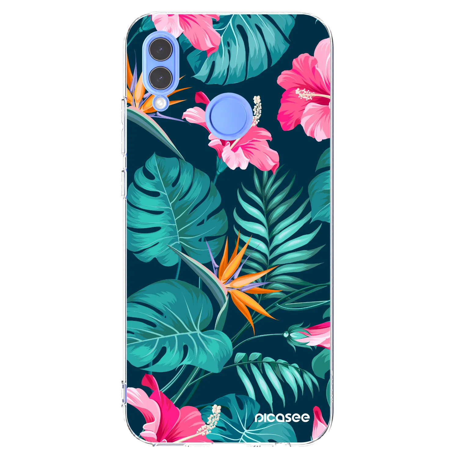 Picasee silikonowe przeźroczyste etui na Huawei P Smart 2019 - Pink Monstera