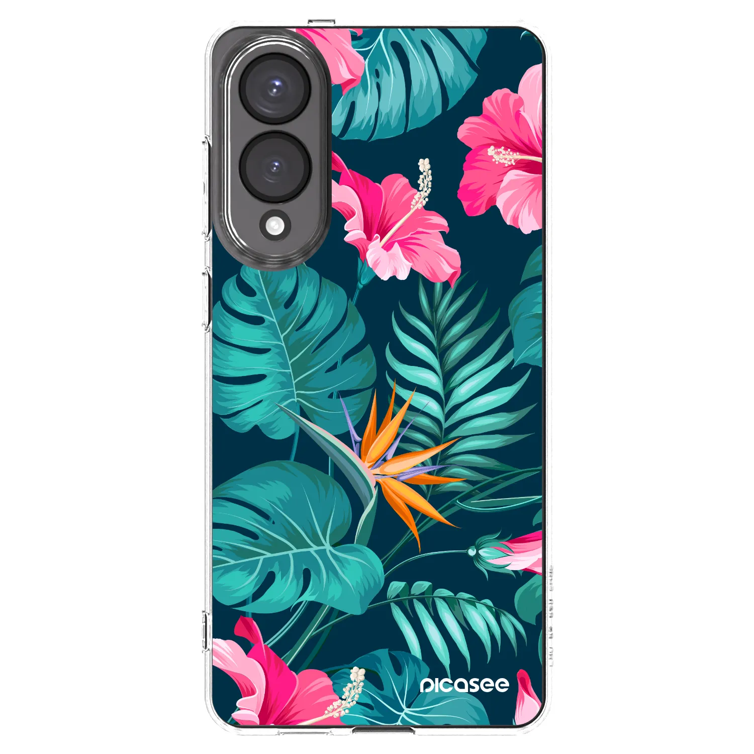 Picasee silikonowe przeźroczyste etui na Samsung Galaxy S25 Edge 5G - Pink Monstera