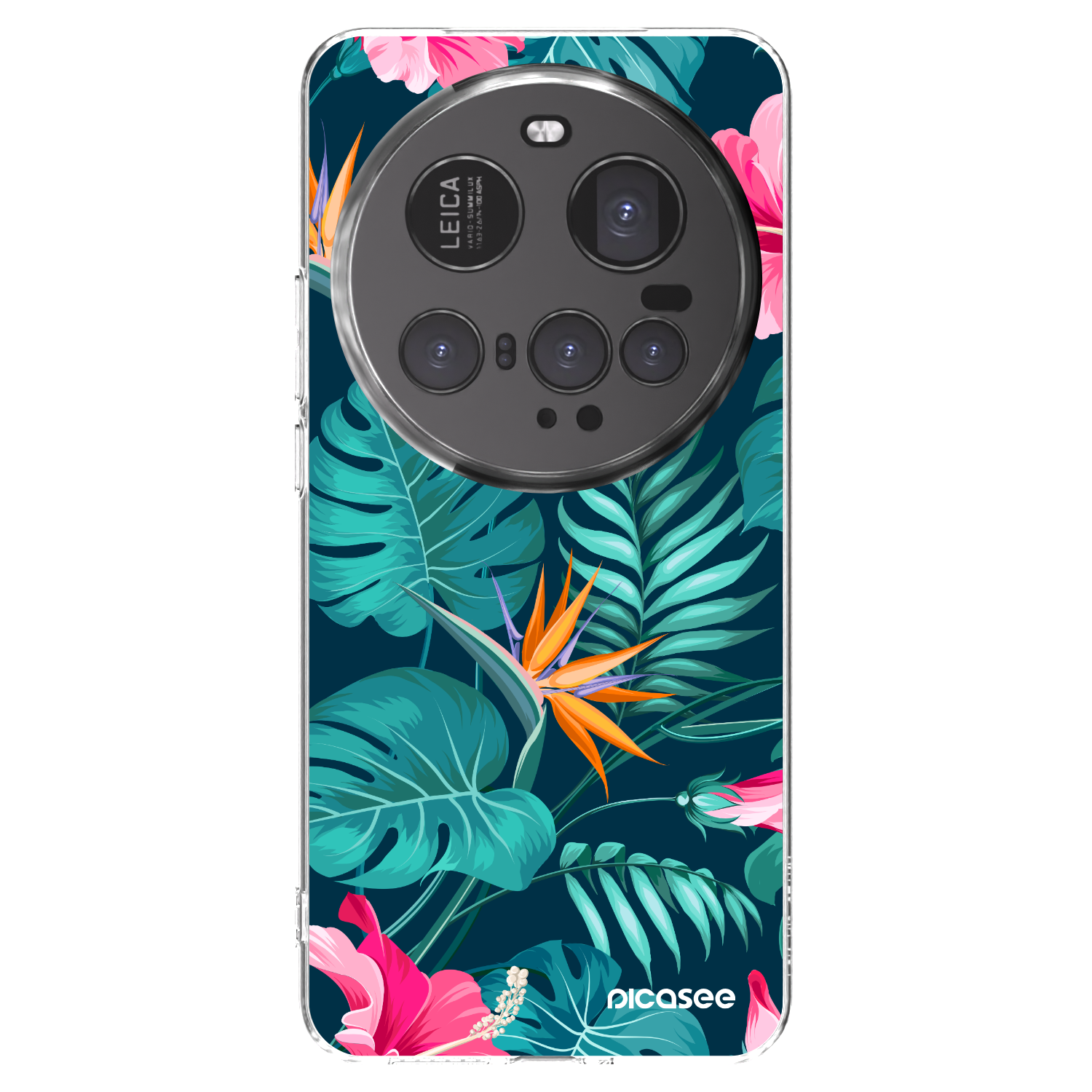 Picasee silikonowe przeźroczyste etui na Xiaomi 15 Ultra - Pink Monstera