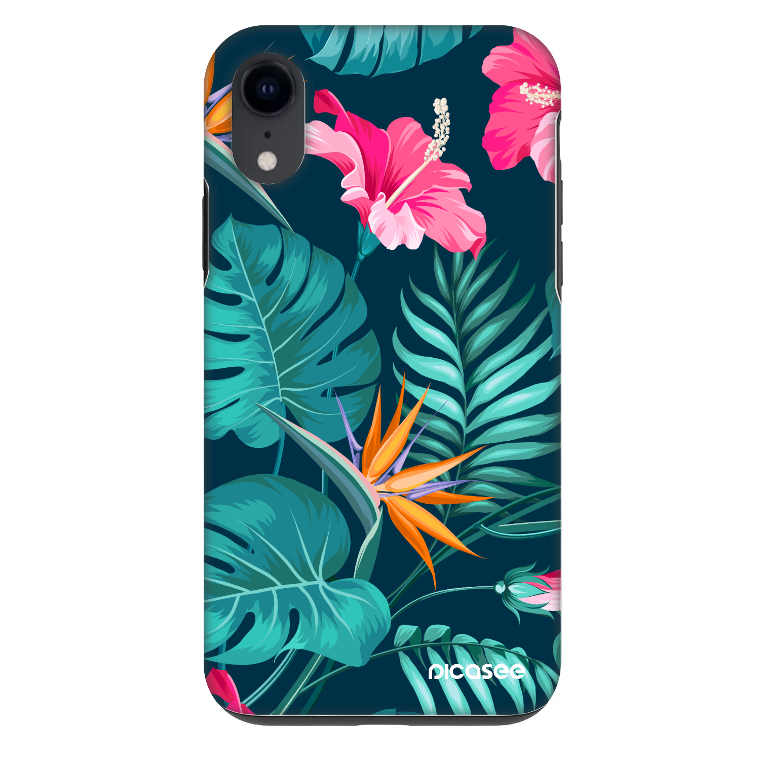 Picasee Fashion Case na Apple iPhone XR - Pink Monstera