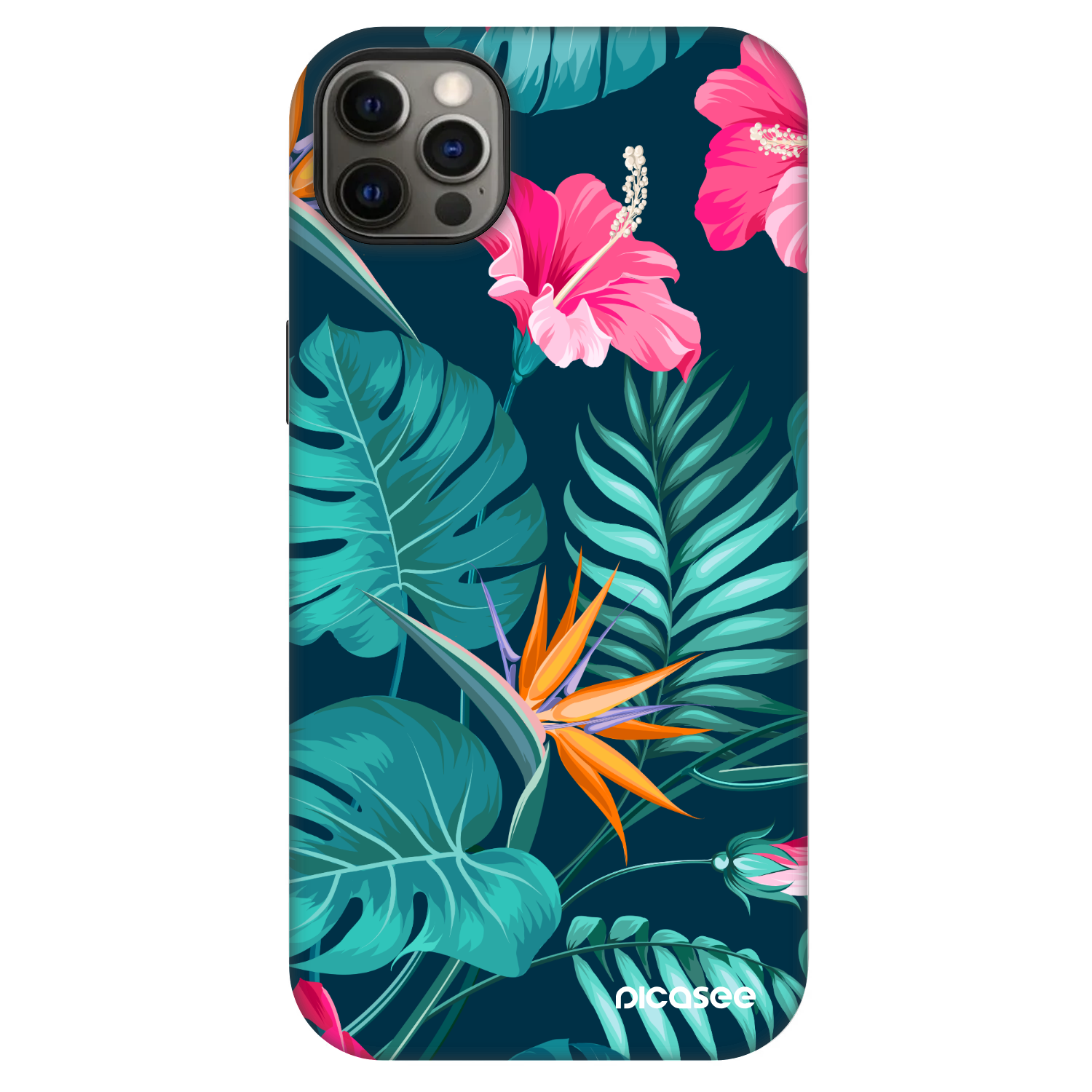 Picasee Fashion Case MagSafe na Apple iPhone 12 Pro Max - Pink Monstera