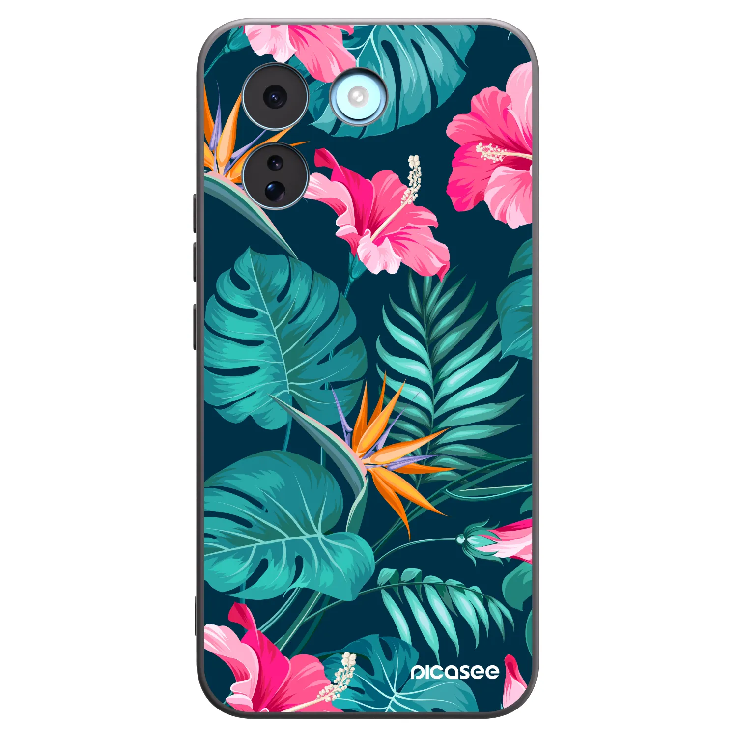 Picasee silikonowe czarne etui na Xiaomi Redmi Note 17 Pro MAX 5G - Pink Monstera