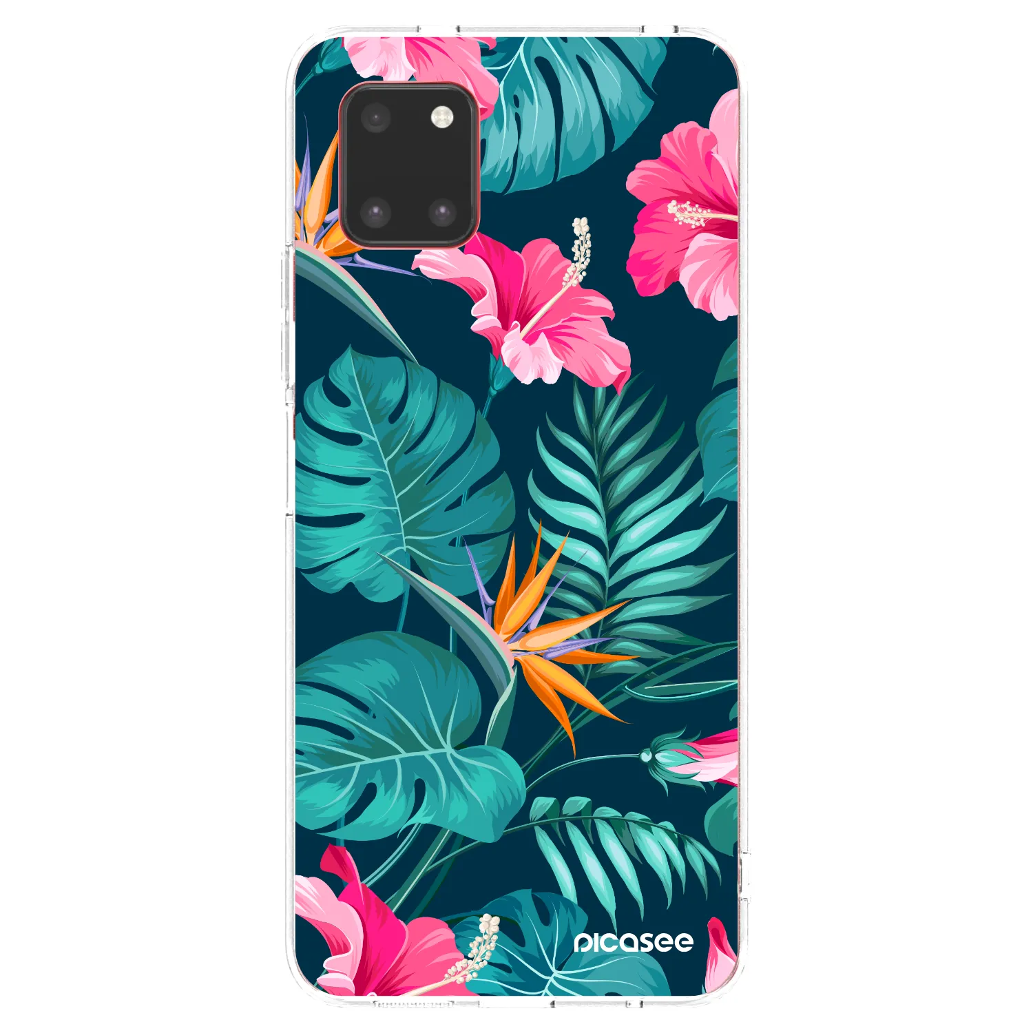 Picasee silikonowe przeźroczyste etui na Samsung Galaxy Note 10 Lite N770F - Pink Monstera