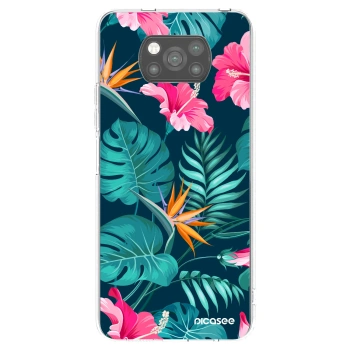 Picasee silikonowe czarne etui na Xiaomi Poco X3 - Pink Monstera