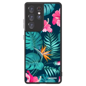 Picasee ULTIMATE CASE na Samsung Galaxy S21 Ultra 5G G998B - Pink Monstera