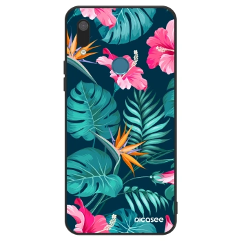 Etui na Huawei Y7 2019 - Pink Monstera