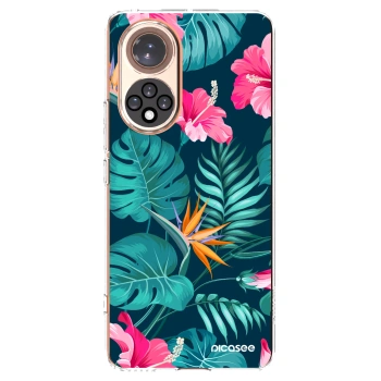 Picasee silikonowe przeźroczyste etui na Honor 50 5G - Pink Monstera