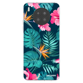 Picasee silikonowe przeźroczyste etui na Huawei Nova 8i - Pink Monstera