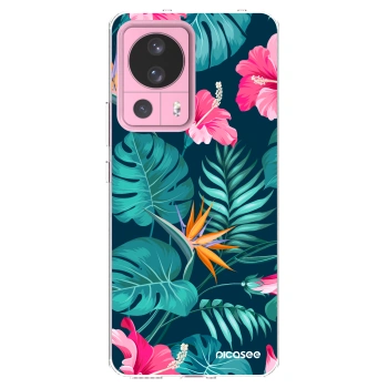 Picasee silikonowe przeźroczyste etui na Xiaomi 13 Lite - Pink Monstera