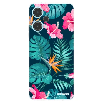 Picasee silikonowe przeźroczyste etui na Xiaomi Poco F5 - Pink Monstera