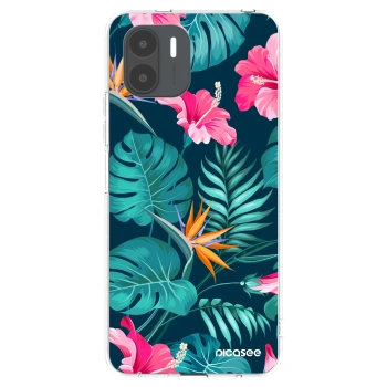 Picasee silikonowe przeźroczyste etui na Xiaomi Redmi A2 - Pink Monstera