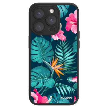 Picasee ULTIMATE CASE MagSafe pro Apple iPhone 15 Pro - Pink Monstera
