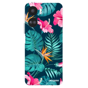 Picasee silikonowe przeźroczyste etui na Honor 90 Lite 5G - Pink Monstera