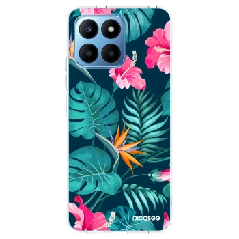 Picasee silikonowe przeźroczyste etui na Honor 70 Lite - Pink Monstera