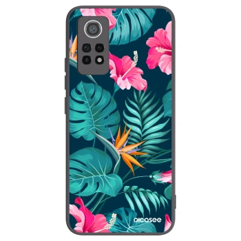 Picasee silikonowe czarne etui na Xiaomi Redmi Note 12 Pro 4G - Pink Monstera