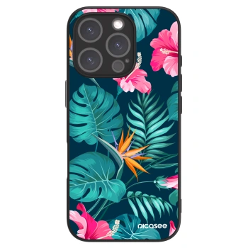 Picasee ULTIMATE CASE MagSafe pro Apple iPhone 16 Pro - Pink Monstera