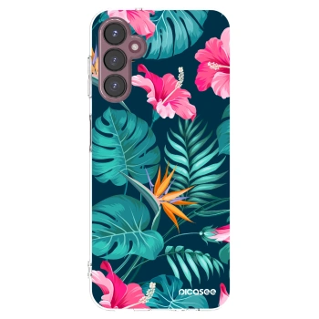 Picasee silikonowe przeźroczyste etui na Samsung Galaxy A05s A057G - Pink Monstera