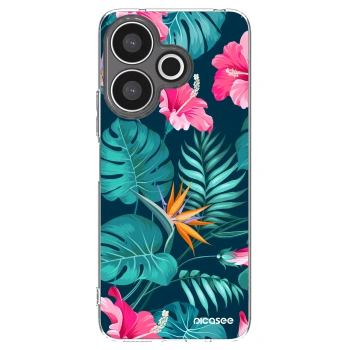 Picasee silikonowe przeźroczyste etui na Xiaomi Redmi 13 4G - Pink Monstera