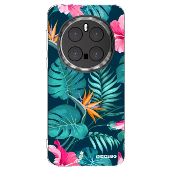 Picasee silikonowe przeźroczyste etui na Honor Magic7 Pro 5G - Pink Monstera