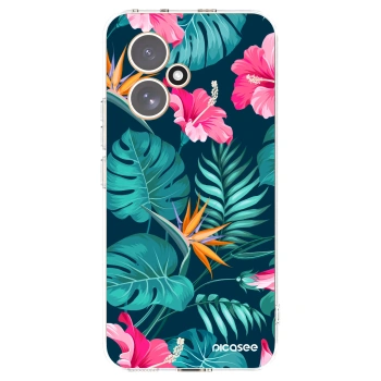 Picasee silikonowe przeźroczyste etui na Honor 400 5G - Pink Monstera
