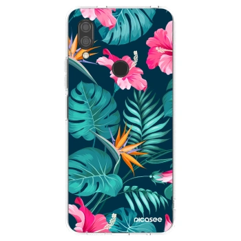 Picasee silikonowe przeźroczyste etui na Xiaomi Redmi 7 - Pink Monstera