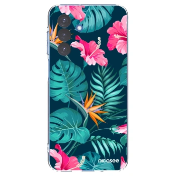 Picasee silikonowe przeźroczyste etui na Samsung Galaxy A17 5G - Pink Monstera