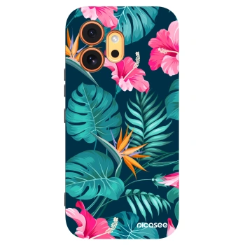 Picasee silikonowe czarne etui na Honor 600 - Pink Monstera