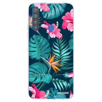 Picasee silikonowe przeźroczyste etui na Xiaomi Redmi Note 8T - Pink Monstera