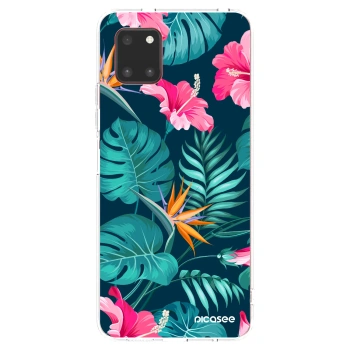 Picasee silikonowe przeźroczyste etui na Samsung Galaxy Note 10 Lite N770F - Pink Monstera