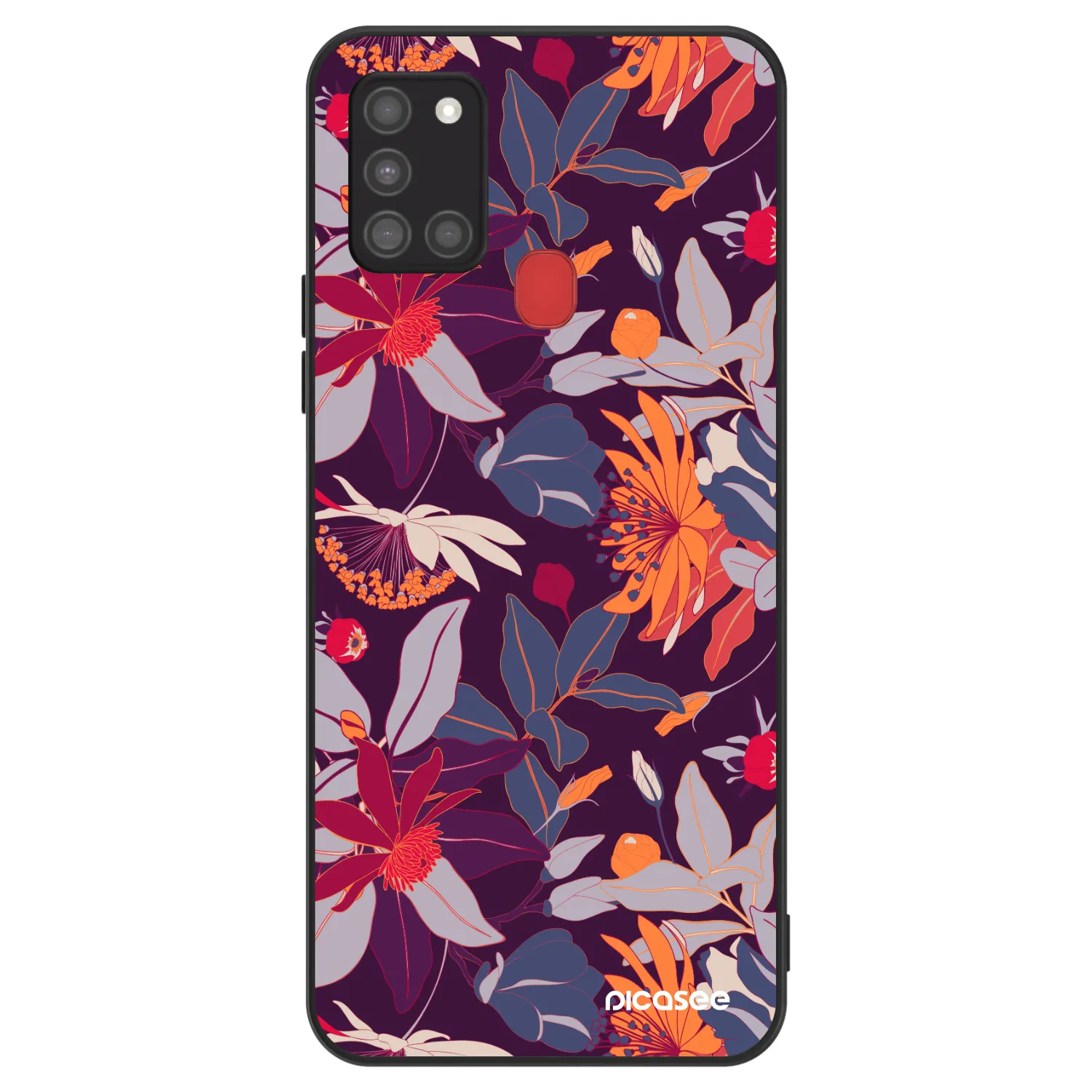 Picasee ULTIMATE CASE na Samsung Galaxy A21s - Purple Leaf