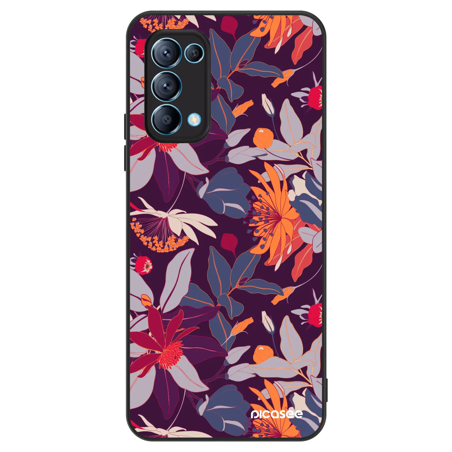 Picasee ULTIMATE CASE na OPPO Reno 5 5G - Purple Leaf
