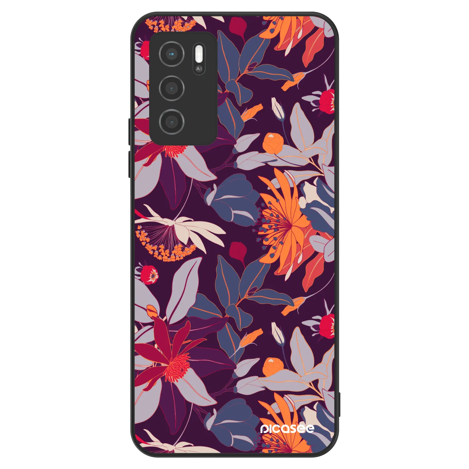 Picasee ULTIMATE CASE na OPPO A16s - Purple Leaf