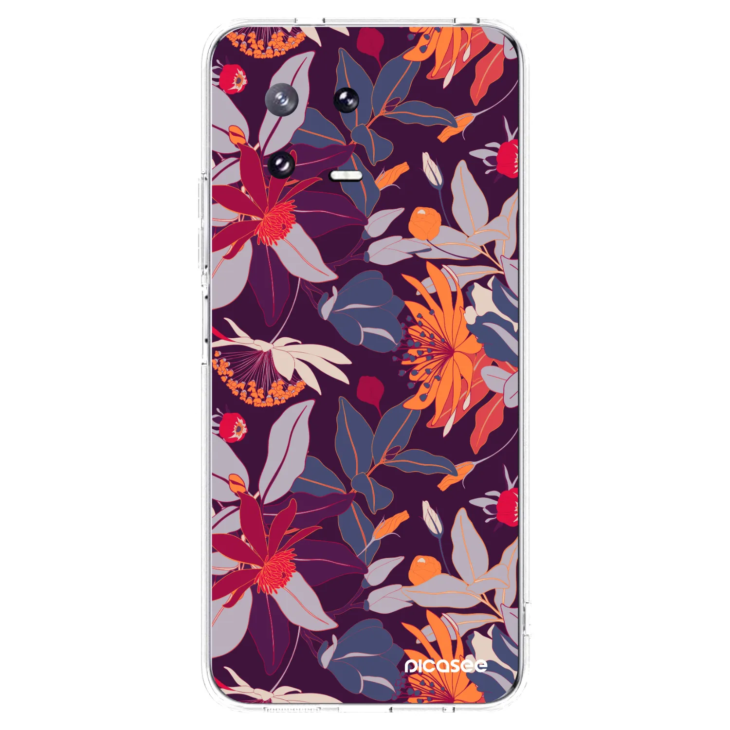 Picasee silikonowe przeźroczyste etui na Xiaomi 13 Pro - Purple Leaf